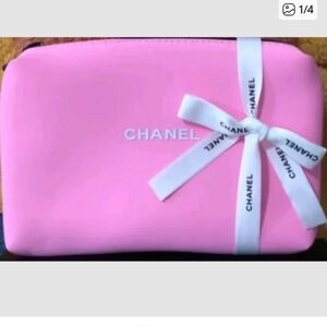 Chanel Pink Cosmetic Bag with Gift Box